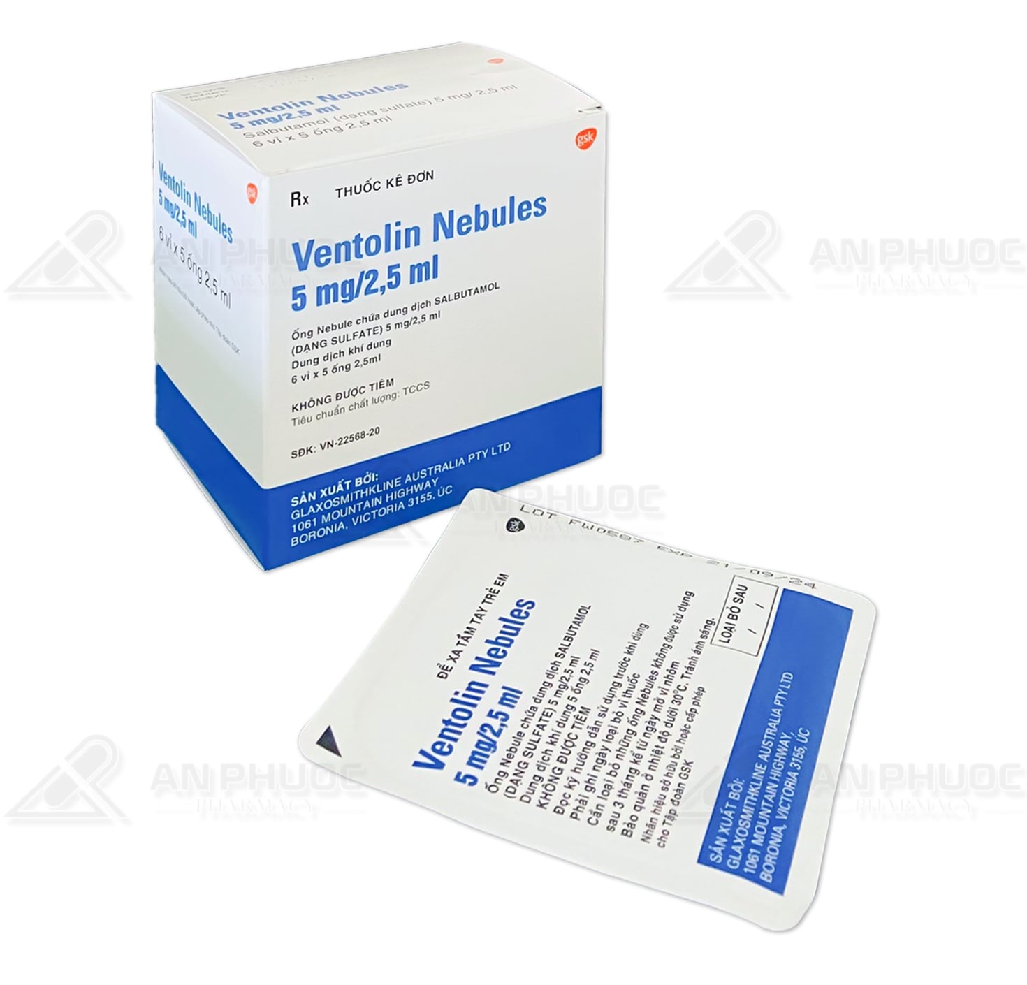 Thuốc Ventolin Nebules® 5mg/2.5ml | Salbutamol