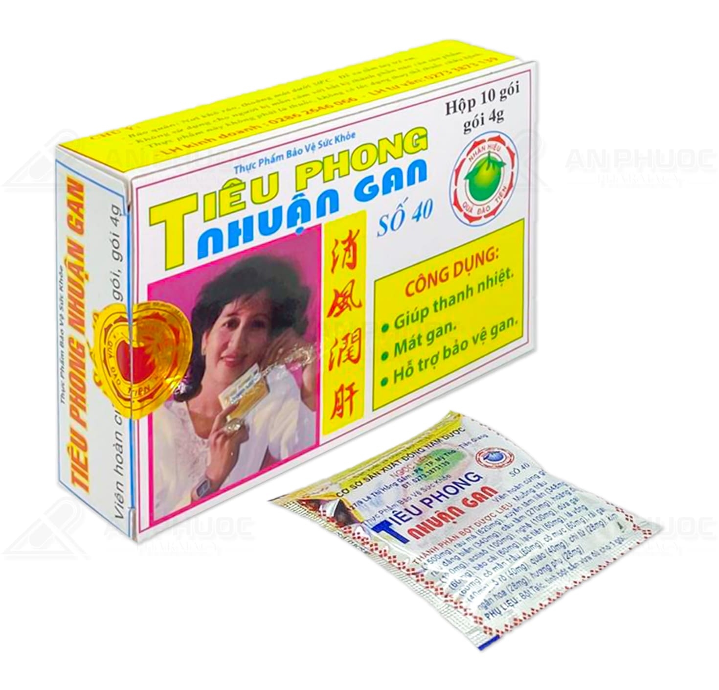 Tiêu Phong Nhuận Gan Số 40® Hộp 10 Gói