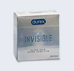 Durex invisible extra thin ( hộp 3 cái )