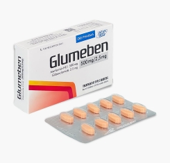 Thuốc Glumeben® 500/2.5 | Metformin | Glibenclamide |【Hộp 30 viên】