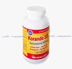 Thuốc Korando® 325mg Chai 500 viên | Paracetamol