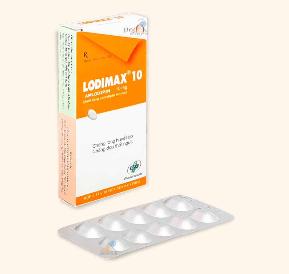 Thuốc Lodimax® 10mg | Amlodipin |【Hộp 20 viên】