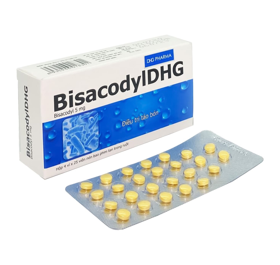 BisacodylDHG 5mg | hộp 4 vỉ x 25 viên