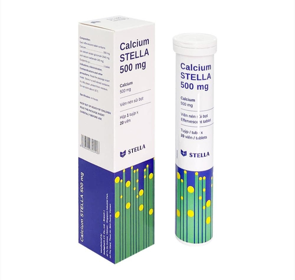 Thuốc calcium stella 500mg viên sủi