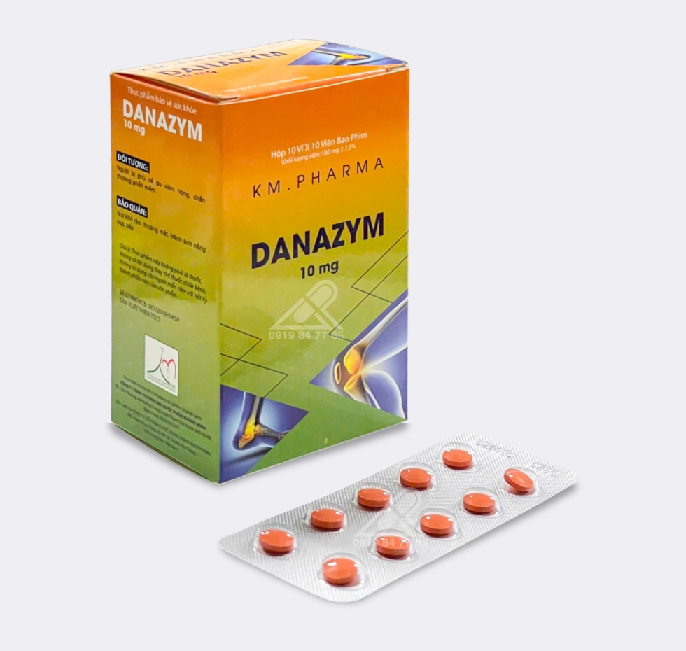 Danazyme® 10mg | Bromelain |【Hộp 100 Viên】