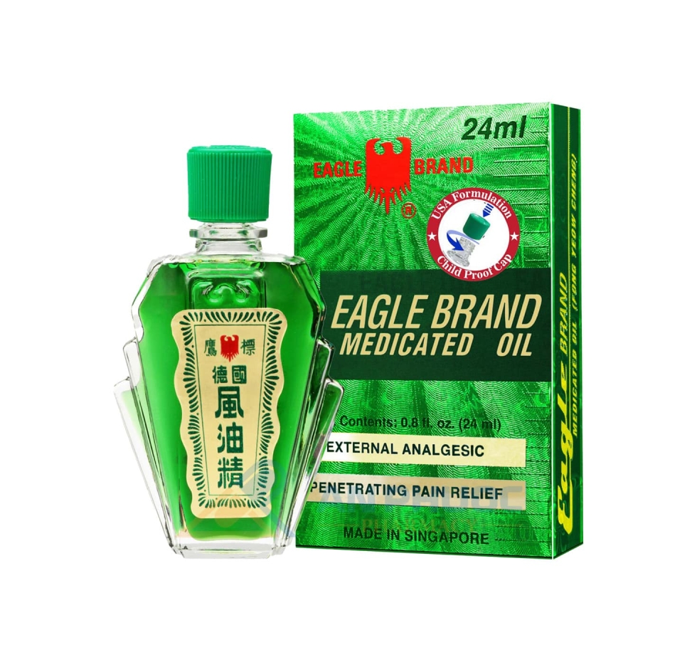 Dầu Gió xanh 2 Nắp Eagle Brand™  Hàng Mỹ | Chai 24ml 