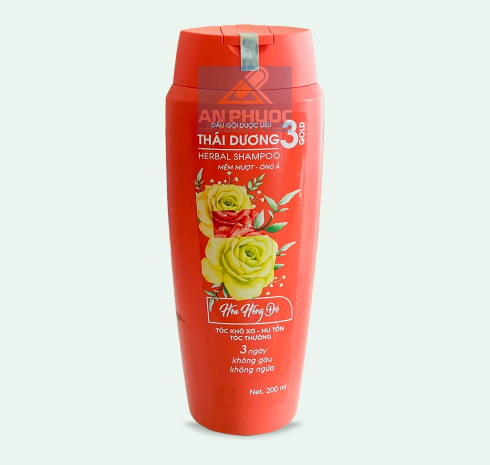 Dầu Gội Thái Dương 3 Gold ® Hoa Hồng Đỏ |【Chai 200 ml】