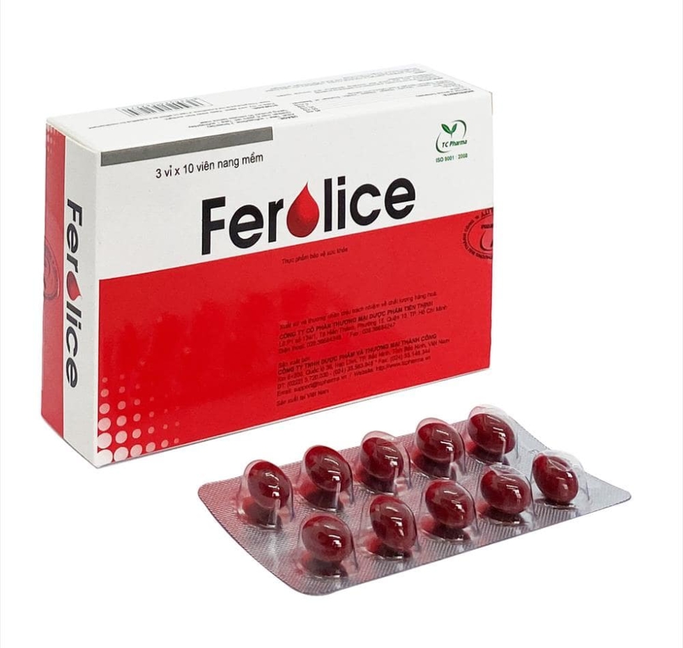 Ferolice ( hộp 3 vỉ x 10 viên ) | THÀNH CÔNG PHARMA