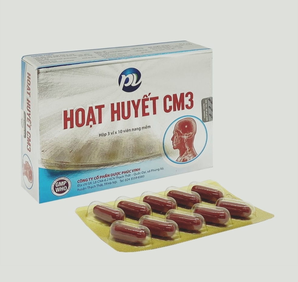 Hoạt huyết CM3 ( hộp 3 vỉ x 10 viên )-PHÚC VINH