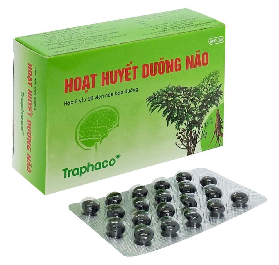 Hoạt huyết dưỡng não ( hộp 5 vỉ x 20 viên ) | TRAPHACO
