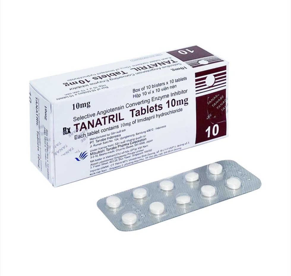 Thuốc điều trị tăng huyết áp tanatril 10mg  