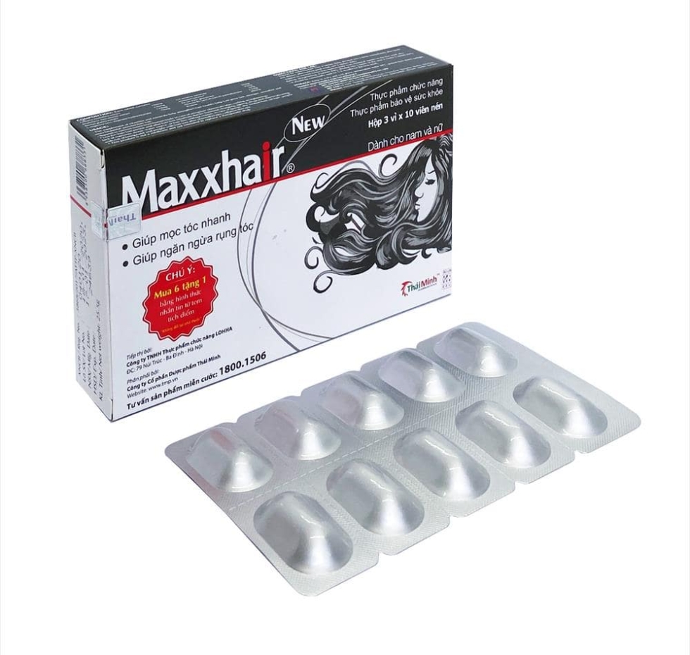 Viên uống ngăn rụng tóc maxxhair (mác he )