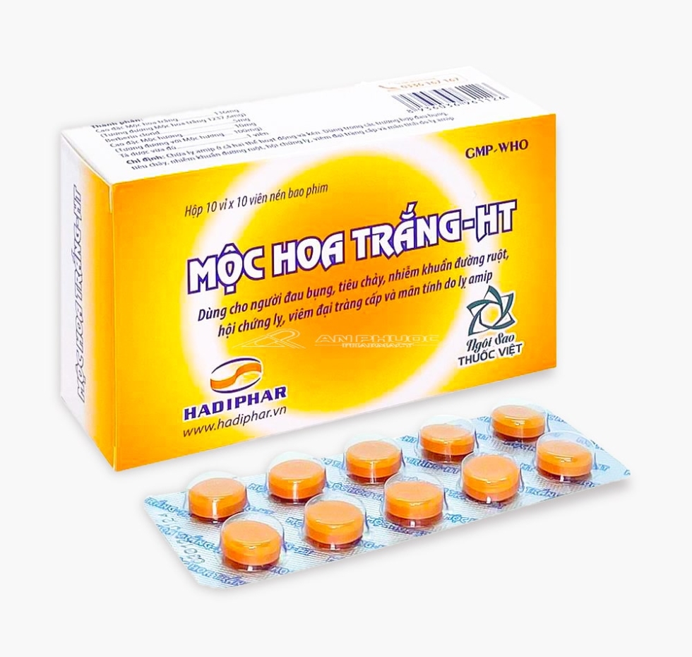 Mộc Hoa Trắng-HT®【Hộp 100 viên】| Trị nhiễm khuẩn đường ruột