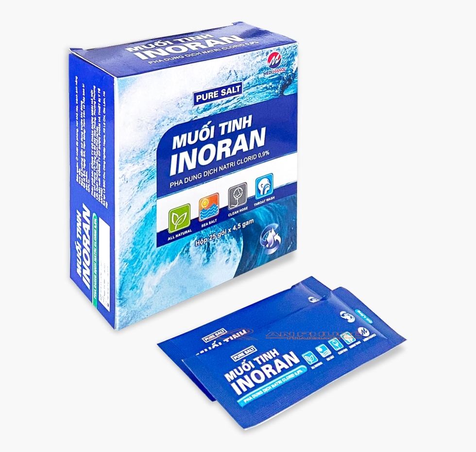 Muối tinh INORAN® Gói 4,5gam |  Pha dung dịch Natri clorid 0,9%