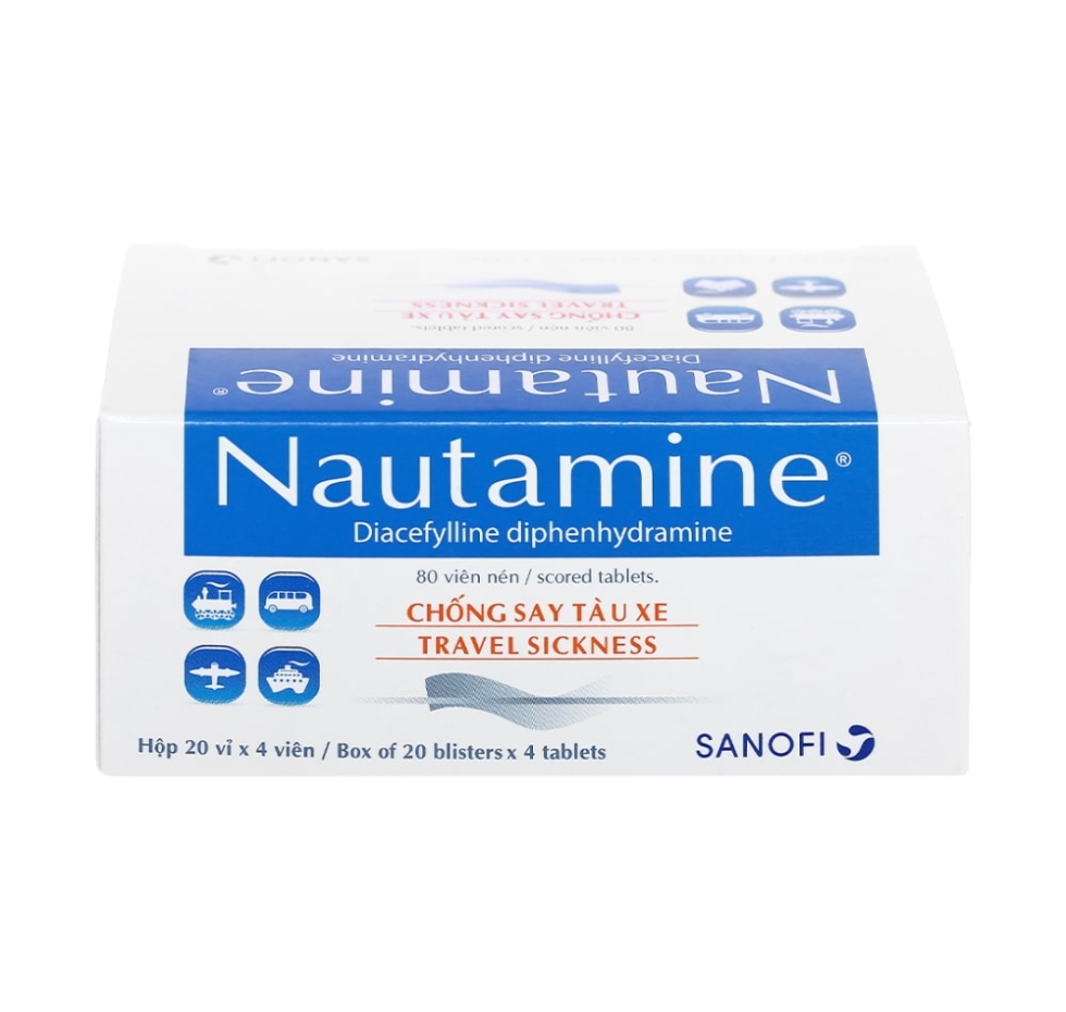 Thuốc chống say tàu xe nautamine