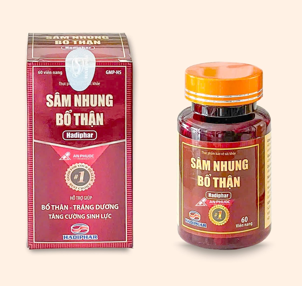 Sâm Nhung Bổ Thận Hadiphar® |【Lọ 60 viên 】