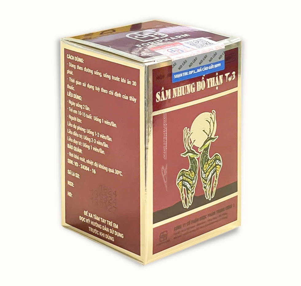 Sâm Nhung Bổ Thận TW3®【Lọ 30 viên】 