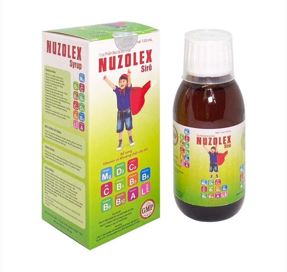 Siro bổ sung vitamin và khoáng chất Nuzolex 120ml