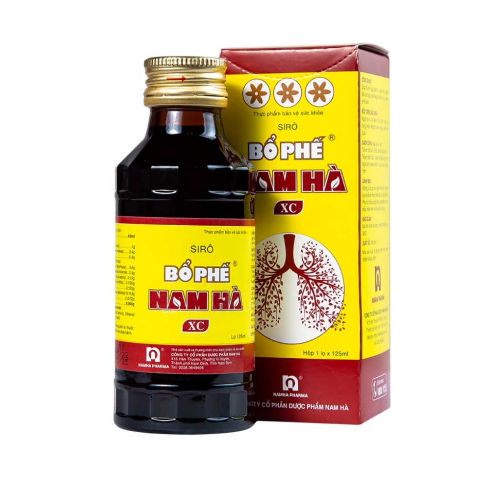 Siro trị ho bổ phế nam hà xc 125ml (có đường)