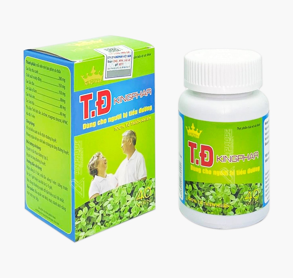 T.Đ Kingphar® Chai 40 viên | Dùng cho người bị tiểu đường