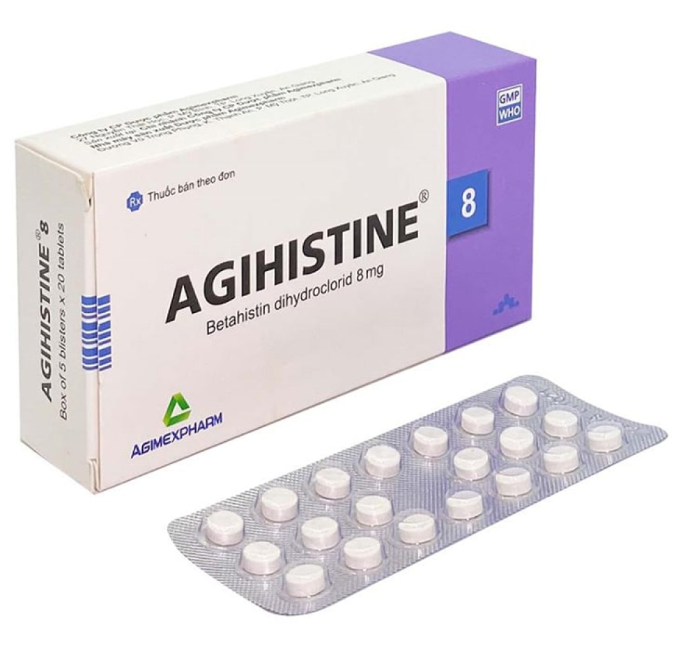 Thuốc Agihistine 8mg (Betahistine)