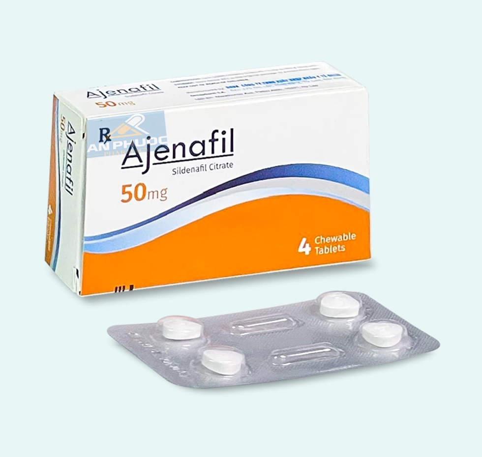 Thuốc Ajenafil® 50mg | Sildenafil |【Hộp 4 viên】
