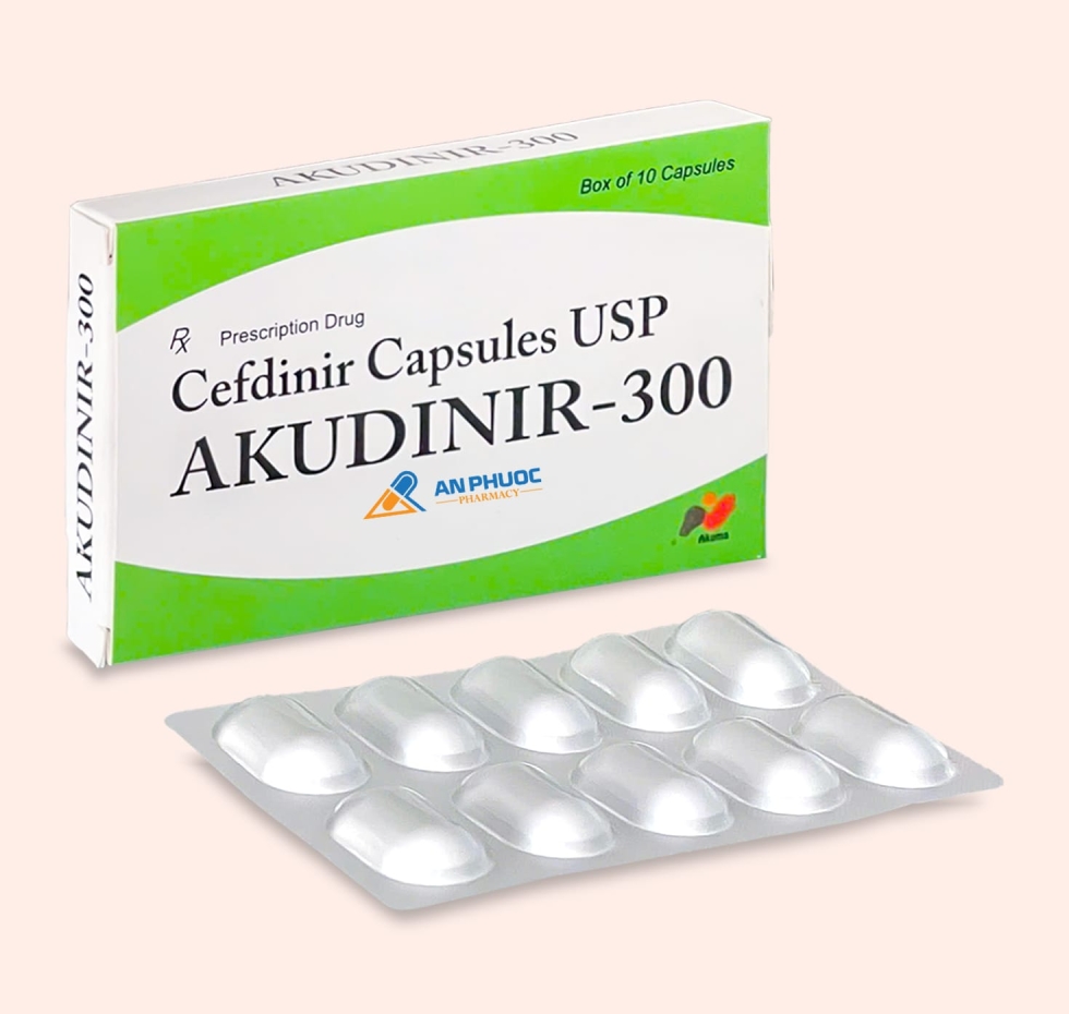 Thuốc Akudinir® 300mg | Cefdinir |【Hộp 10 viên】
