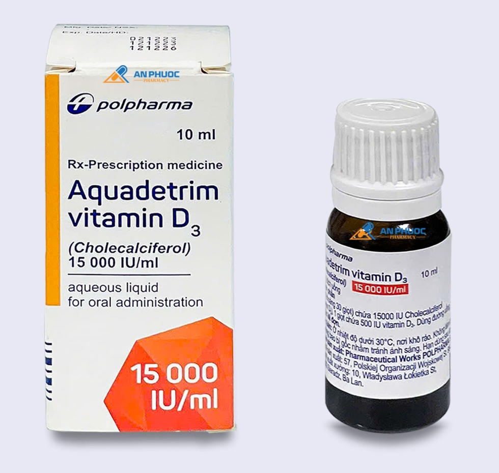 Thuốc Aquadetrim Vitamin D3® 15 000 IU/ml | Cholecalciferol |【Lọ 10 ml】