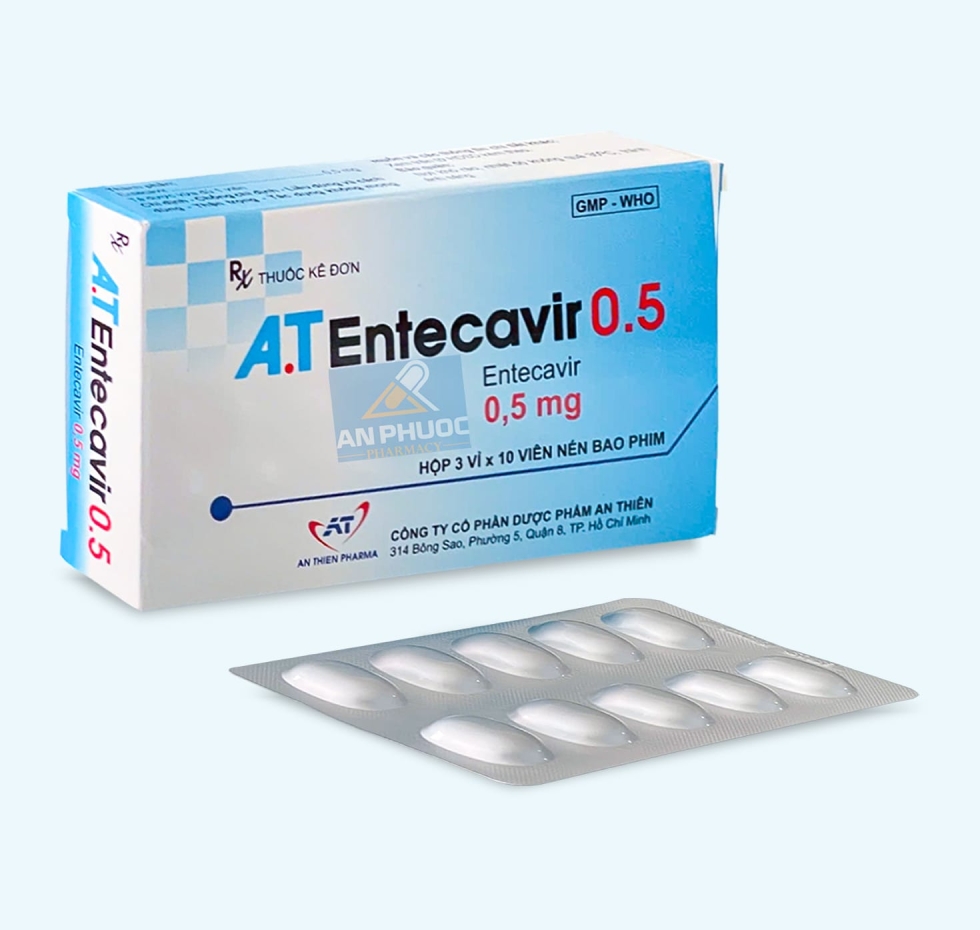 Thuốc A.T Entecavir® 0.5 mg |【Hộp 30 Viên】