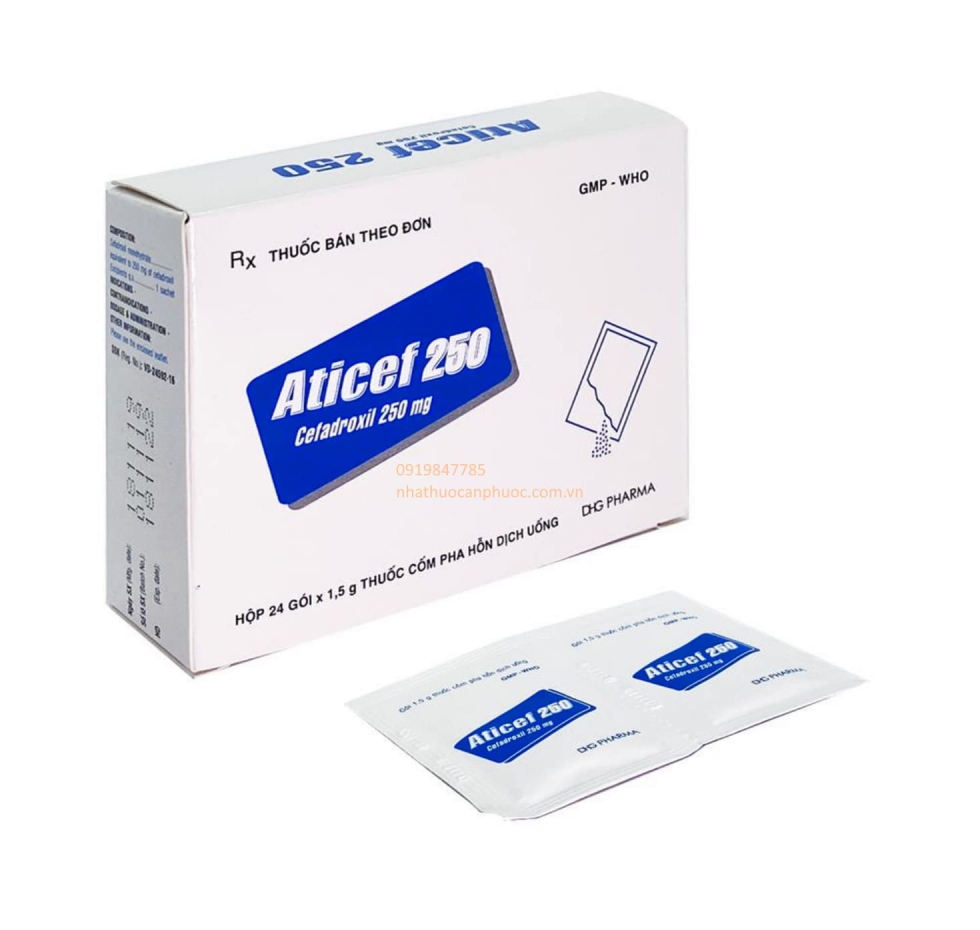 Thuốc Aticef 250mg gói (cefadroxil)