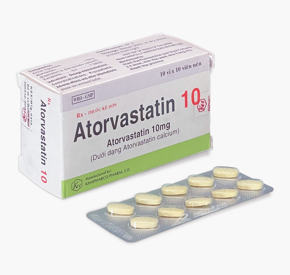 Thuốc Atorvastatin® 10mg | Khapharco |【Hộp 100 viên】