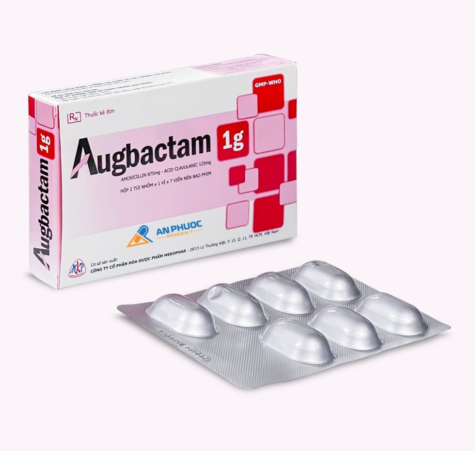 Thuốc Augbactam® 1G | Amox-Clavulanat |【Hộp 14 viên】
