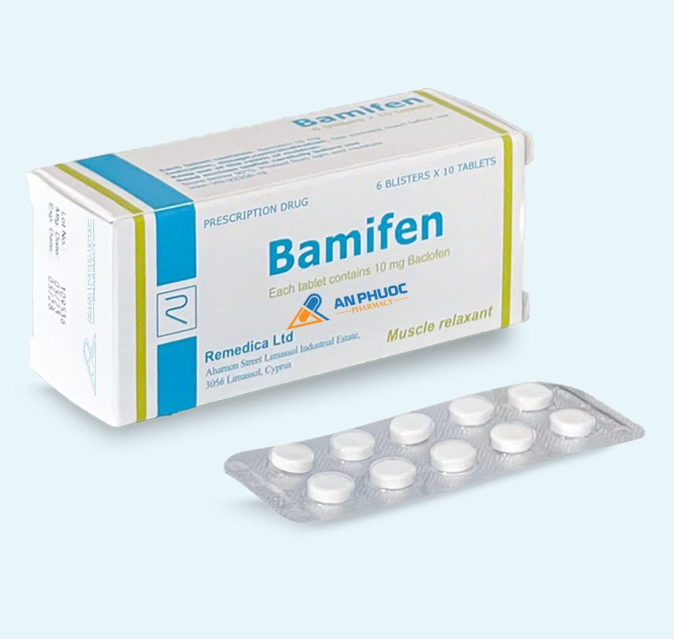Thuốc Bamifen® 10mg | Baclofen |【Hộp 60 viên】