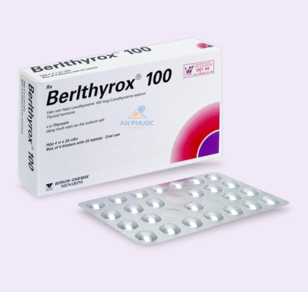 Thuốc Berlthyrox® 100µg | Levothyroxine Na |【Hộp 100 viên】