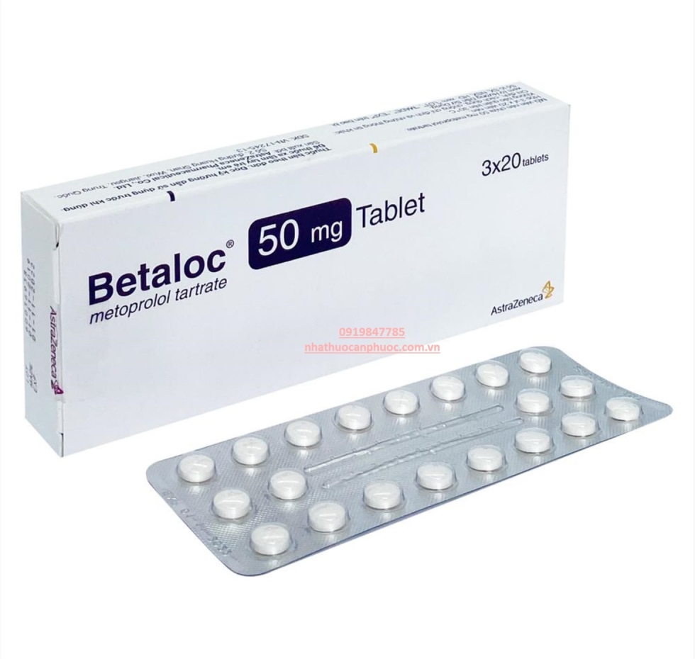 Thuốc Betaloc 50mg (metoprolol tartrate)