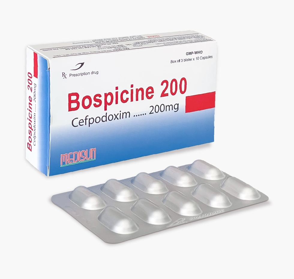 Thuốc Bospicine® 200mg | Cefpodoxime |【Hộp 30 viên】