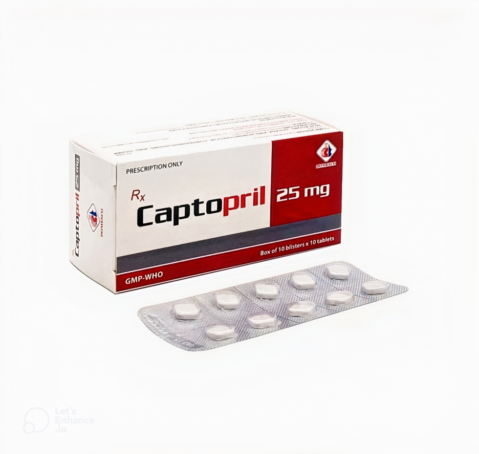 Thuốc Captopril 25mg DMC 