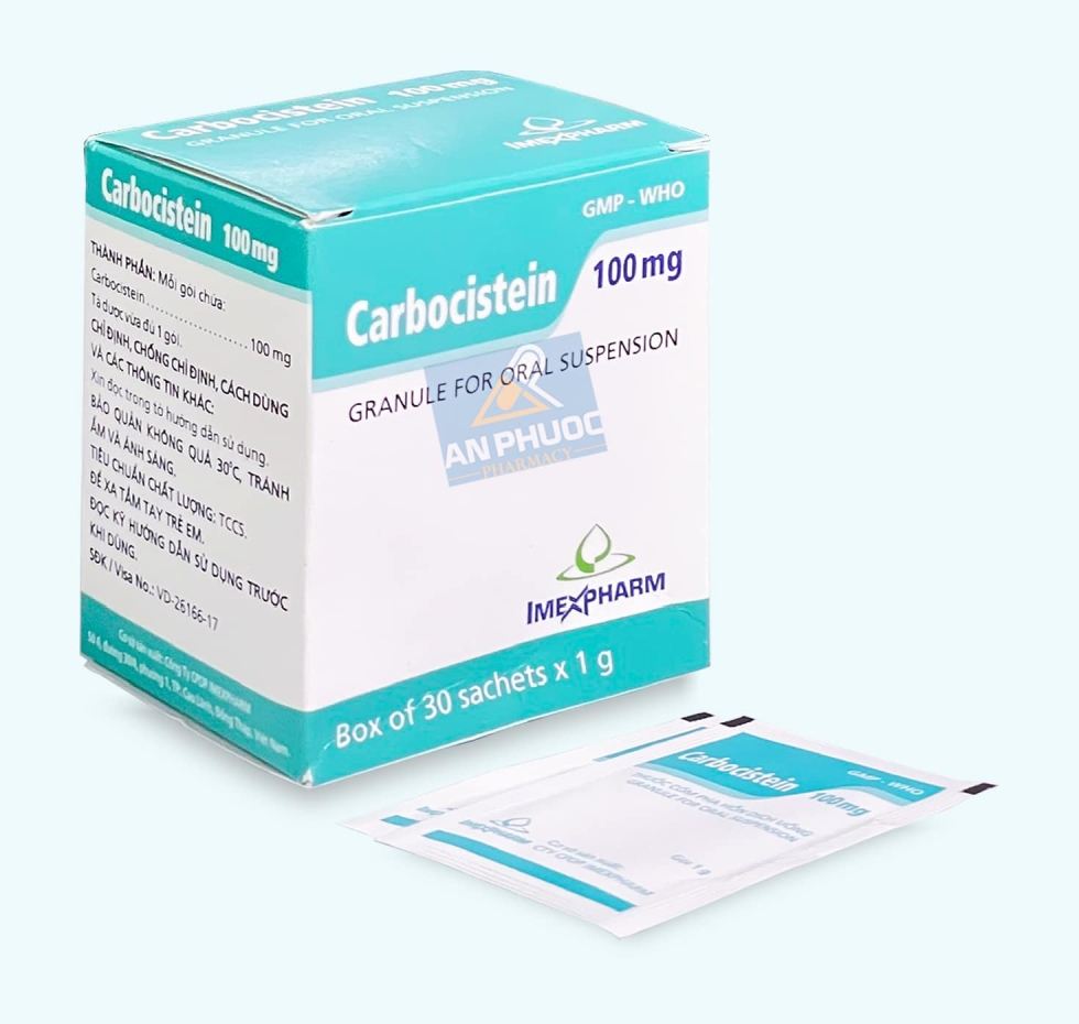 Thuốc Carbocistein® 100mg | Carbocistein |【Hộp 30 gói】