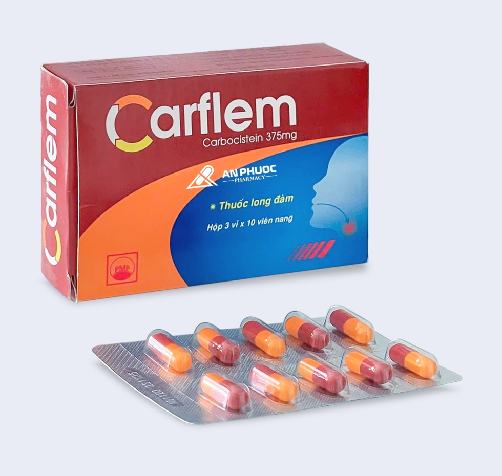 Thuốc Carflem® 375mg | Carbocystine |【Hộp 30 viên】