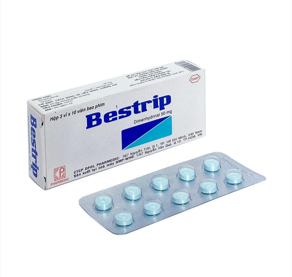 Thuốc chống say tàu xe Bestrip 50mg