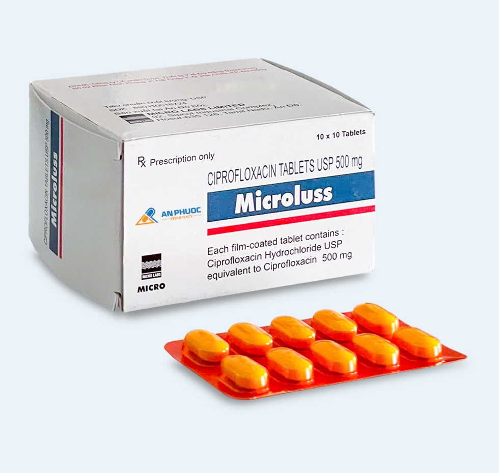 Thuốc Ciprofloxacin Tablets® 500mg | Micro |【Hộp 100 viên】