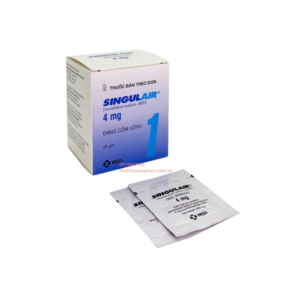 Thuốc cốm Singulair 4mg (montelukast)