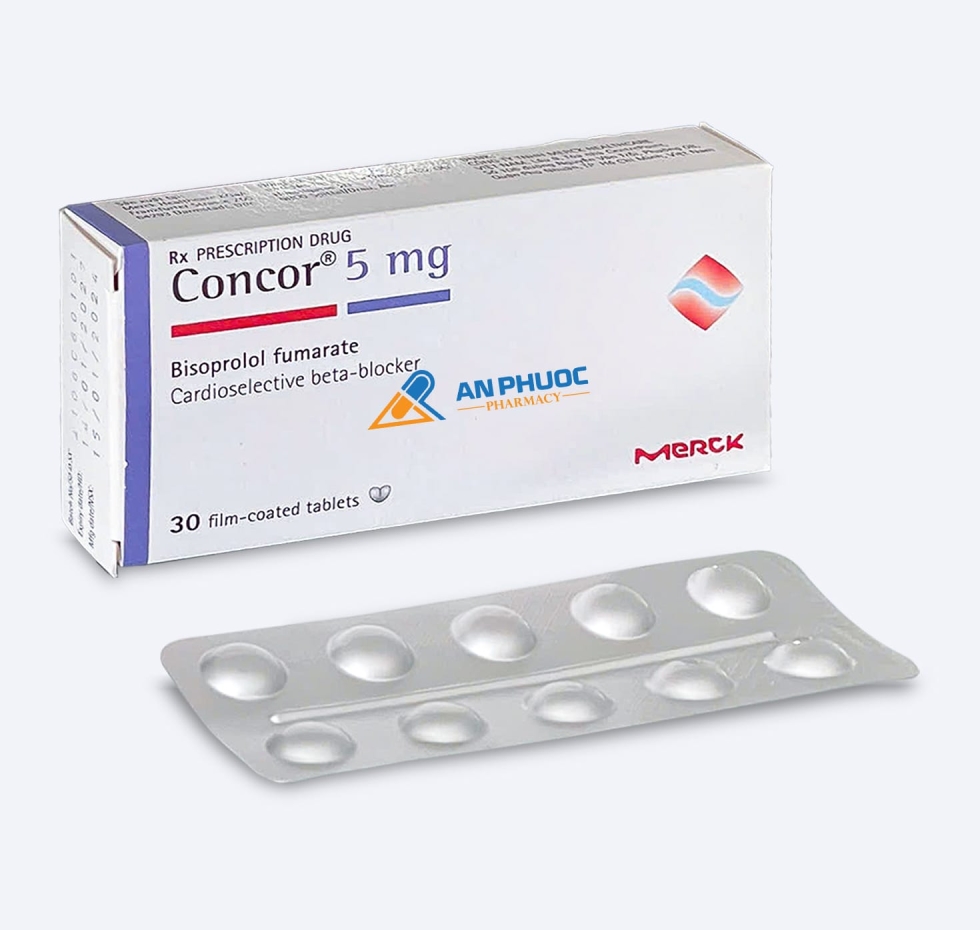 Thuốc Concor® 5mg | Bisoprolol Fumarate |【Hộp 30 viên】