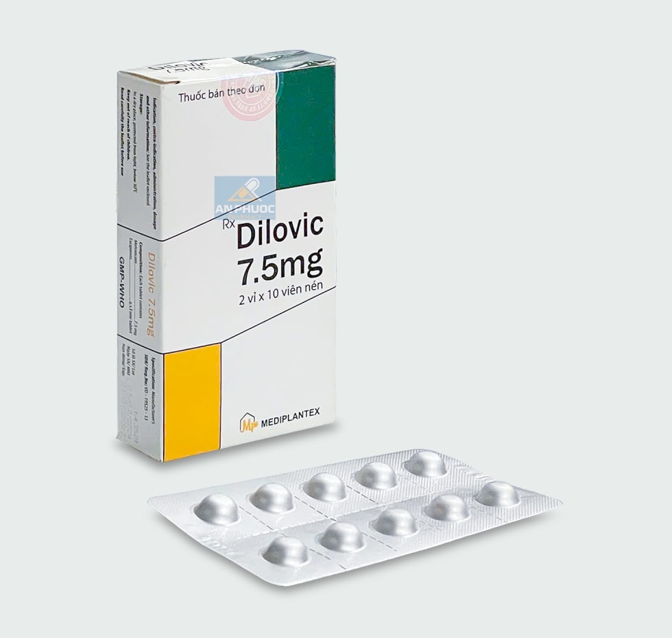 Thuốc Dilovic® 7.5mg | Meloxicam |【Hộp 20 Viên】