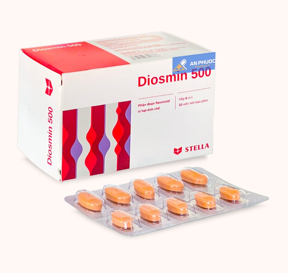 Thuốc Diosmin® 500 |【Hộp 60 viên】