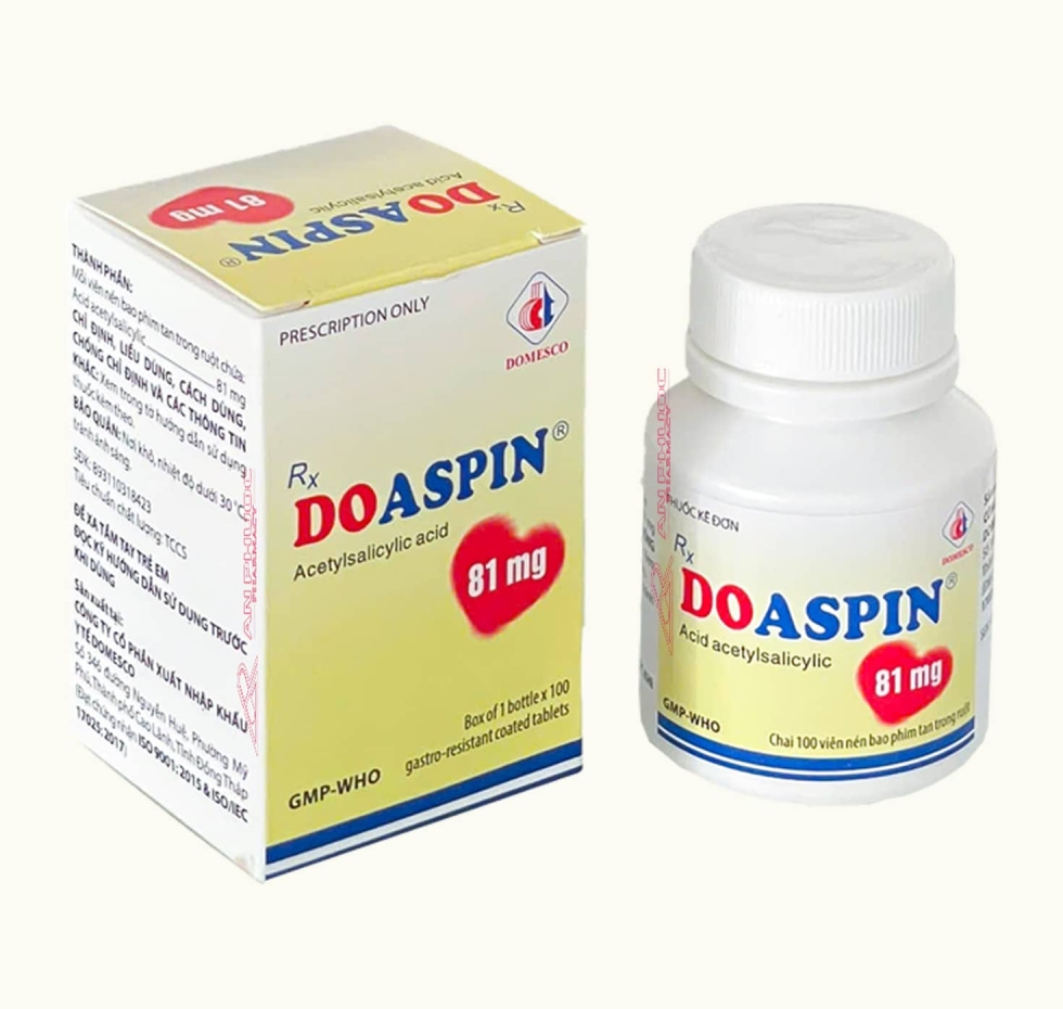 Thuốc Doaspin® 81mg | Acid acetylsalicylic |【Lọ 100 viên】