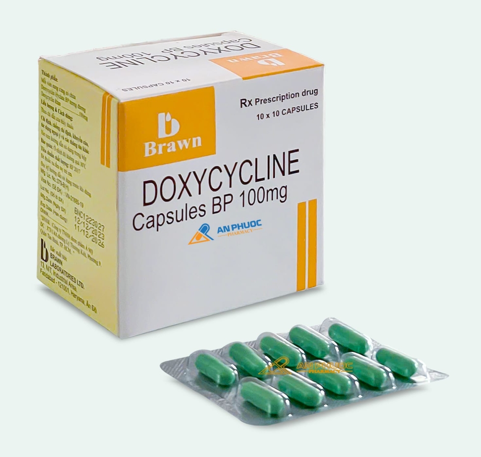 Thuốc Doxycycline® 100mg | Brawn |【Hộp 100 viên】