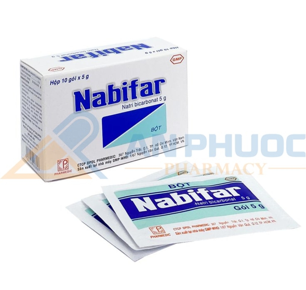 Thuốc Dùng Ngoài Nabifar™ Gói 5g (Natri bicarbonat)