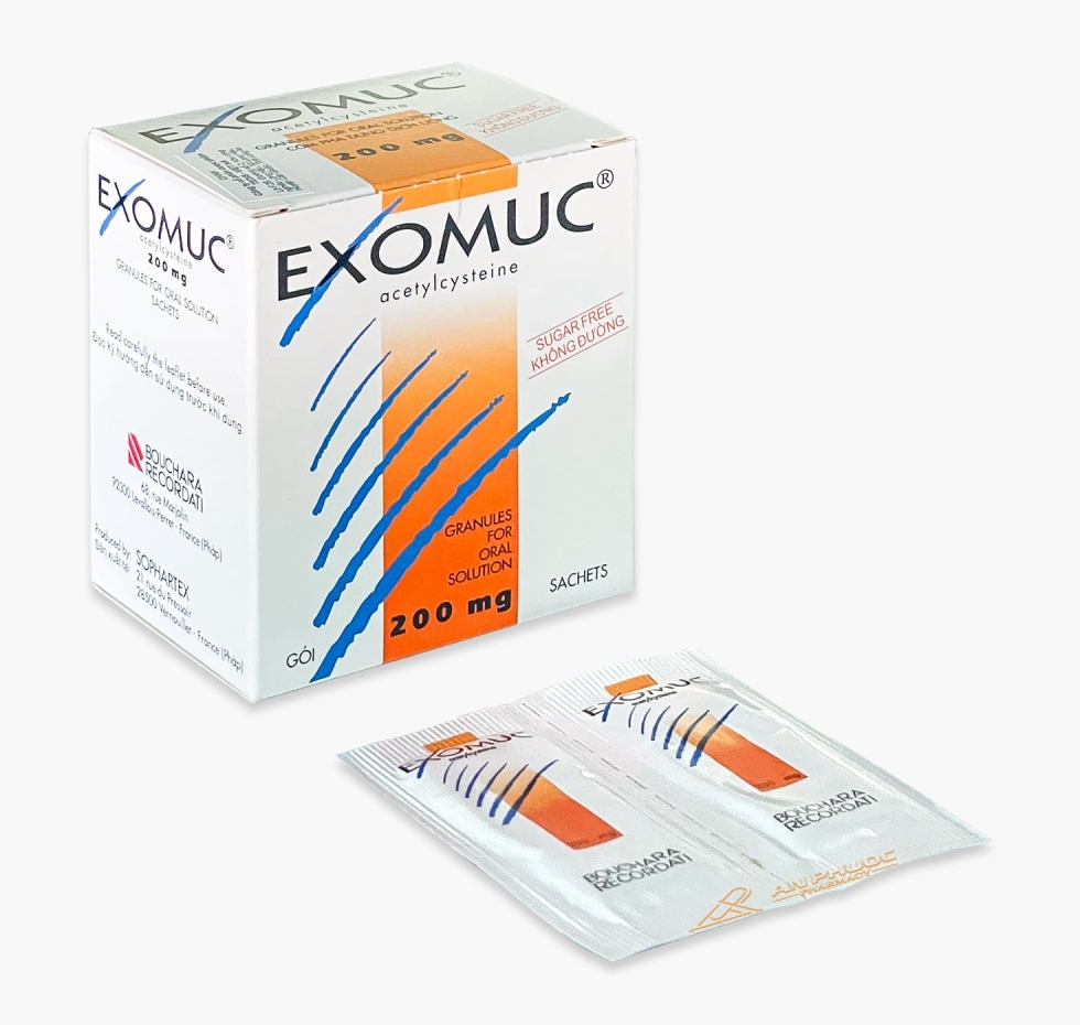 Thuốc Exomuc ® 200mg | Acetylcysteine |【Hộp 30 gói】