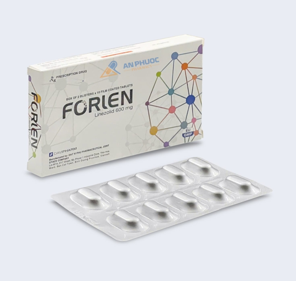 Thuốc Forlen® 600mg | Linezolid |【Hộp 20 viên】